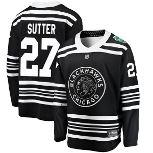 Youth Darryl Sutter Chicago Blackhawks 2019 Winter Classic Breakaway Jersey - Black