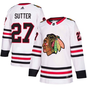 Youth Darryl Sutter Chicago Blackhawks Authentic Away Jersey - White