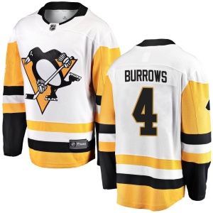 Youth Dave Burrows Pittsburgh Penguins Breakaway Away Jersey - White