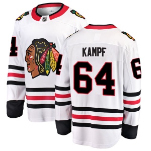 Youth David Kampf Chicago Blackhawks Breakaway Away Jersey - White