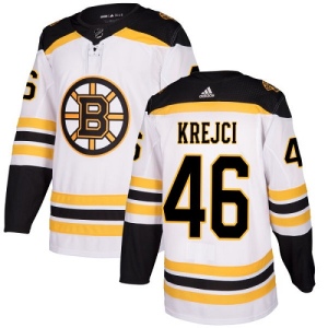 Youth David Krejci Boston Bruins Authentic Away Jersey - White