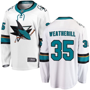 Youth Dawson Weatherill San Jose Sharks Breakaway Away Jersey - White