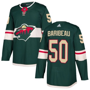 Youth Dereck Baribeau Minnesota Wild Authentic Home Jersey - Green