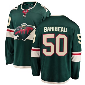 Youth Dereck Baribeau Minnesota Wild Breakaway Home Jersey - Green