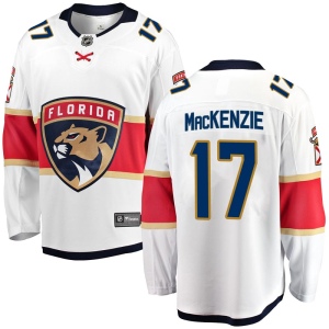 Youth Derek Mackenzie Florida Panthers Breakaway Away Jersey - White