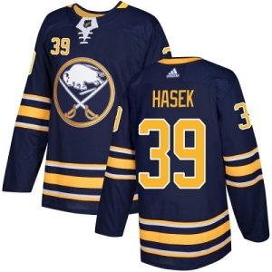 Youth Dominik Hasek Buffalo Sabres Authentic Home Jersey - Navy Blue