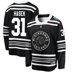 Youth Dominik Hasek Chicago Blackhawks 2019 Winter Classic Breakaway Jersey - Black