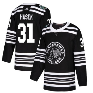 Youth Dominik Hasek Chicago Blackhawks Authentic 2019 Winter Classic Jersey - Black