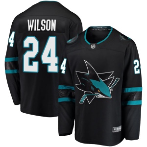 Youth Doug Wilson San Jose Sharks Breakaway Alternate Jersey - Black