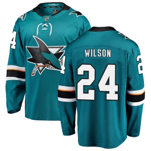 Youth Doug Wilson San Jose Sharks Breakaway Home Jersey - Teal