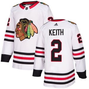 Youth Duncan Keith Chicago Blackhawks Authentic Away Jersey - White