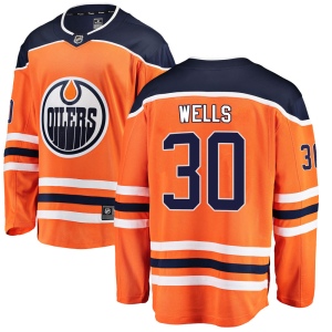 Youth Dylan Wells Edmonton Oilers Authentic r Home Breakaway Jersey - Orange