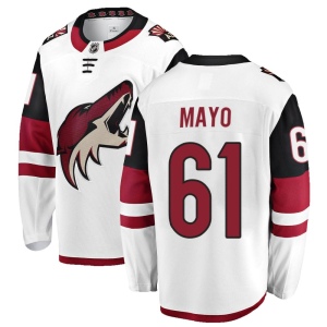 Youth Dysin Mayo Arizona Coyotes Authentic Away Jersey - White