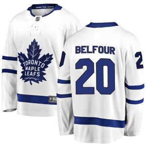 Youth Ed Belfour Toronto Maple Leafs Breakaway Away Jersey - White