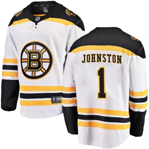 Youth Eddie Johnston Boston Bruins Breakaway Away Jersey - White