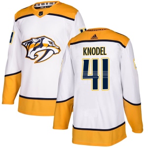 Youth Eric Knodel Nashville Predators Authentic Away Jersey - White