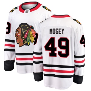 Youth Evan Mosey Chicago Blackhawks Breakaway Away Jersey - White