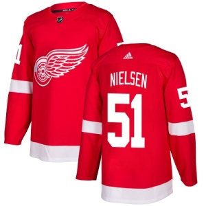 Youth Frans Nielsen Detroit Red Wings Authentic Home Jersey - Red