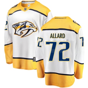 Youth Frederic Allard Nashville Predators Breakaway Away Jersey - White