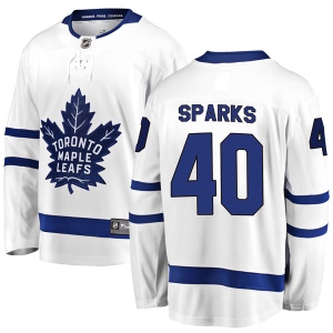 Youth Garret Sparks Toronto Maple Leafs Breakaway Away Jersey - White