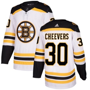 Youth Gerry Cheevers Boston Bruins Authentic Away Jersey - White