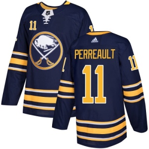 Youth Gilbert Perreault Buffalo Sabres Authentic Home Jersey - Navy Blue