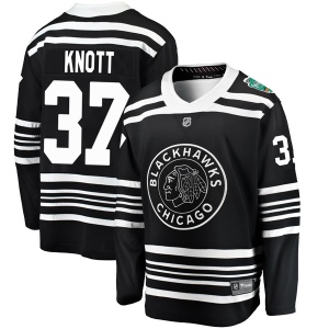 Youth Graham Knott Chicago Blackhawks 2019 Winter Classic Breakaway Jersey - Black