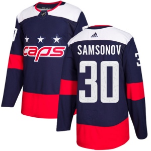 Youth Ilya Samsonov Washington Capitals Authentic 2018 Stadium Series Jersey - Navy Blue