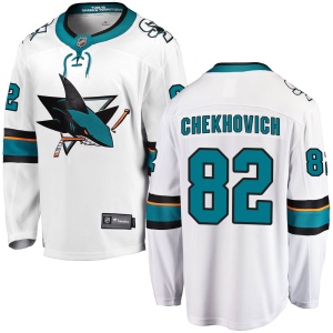 Youth Ivan Chekhovich San Jose Sharks Breakaway Away Jersey - White