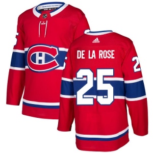 Youth Jacob de la Rose Montreal Canadiens Authentic Home Jersey - Red