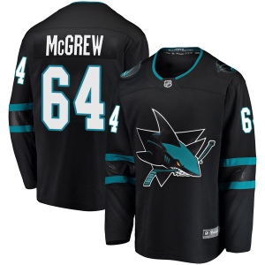 Youth Jacob McGrew San Jose Sharks Breakaway Alternate Jersey - Black