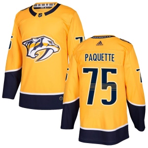 Youth Jacob Paquette Nashville Predators Authentic Home Jersey - Gold