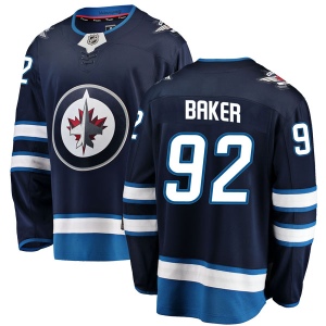 Youth Jake Baker Winnipeg Jets Breakaway Home Jersey - Blue