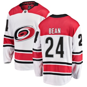 Youth Jake Bean Carolina Hurricanes Breakaway Away Jersey - White