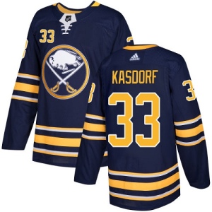 Youth Jason Kasdorf Buffalo Sabres Authentic Home Jersey - Navy Blue