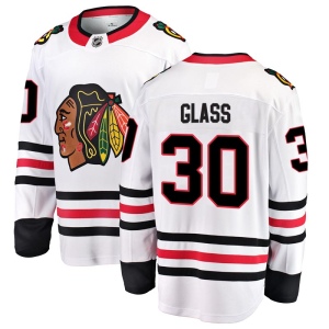 Youth Jeff Glass Chicago Blackhawks Breakaway Away Jersey - White