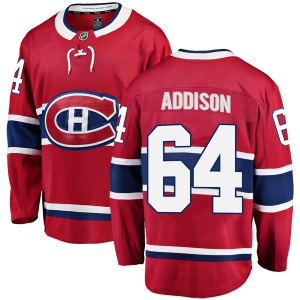 Youth Jeremiah Addison Montreal Canadiens Breakaway Home Jersey - Red