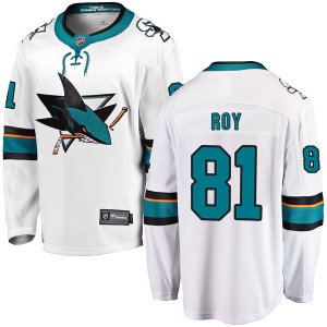 Youth Jeremy Roy San Jose Sharks Breakaway Away Jersey - White