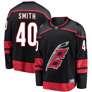 Youth Jeremy Smith Carolina Hurricanes Breakaway Alternate Jersey - Black