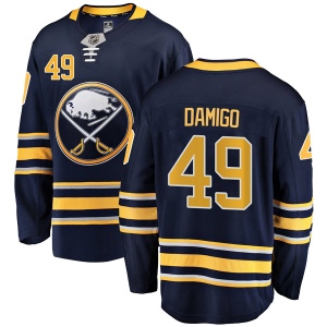 Youth Jerry Damigo Buffalo Sabres Breakaway Home Jersey - Navy Blue