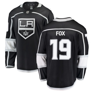 Youth Jim Fox Los Angeles Kings Breakaway Home Jersey - Black