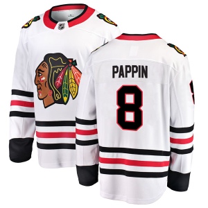 Youth Jim Pappin Chicago Blackhawks Breakaway Away Jersey - White