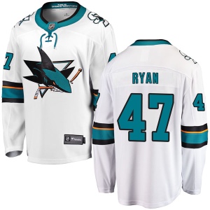 Youth Joakim Ryan San Jose Sharks Breakaway Away Jersey - White