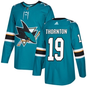 Youth Joe Thornton San Jose Sharks Authentic Teal Home Jersey - Green