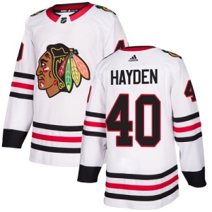 Youth John Hayden Chicago Blackhawks Authentic Away Jersey - White