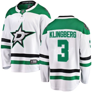 Youth John Klingberg Dallas Stars Breakaway Away Jersey - White