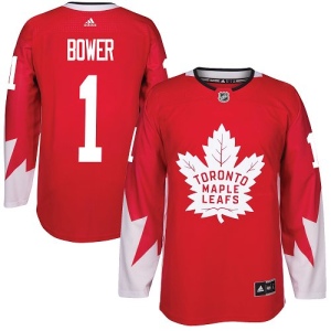 Youth Johnny Bower Toronto Maple Leafs Authentic Alternate Jersey - Red