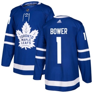 Youth Johnny Bower Toronto Maple Leafs Authentic Home Jersey - Royal Blue