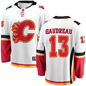 Youth Johnny Gaudreau Calgary Flames Breakaway Away Jersey - White