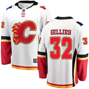 Youth Jon Gillies Calgary Flames Breakaway Away Jersey - White